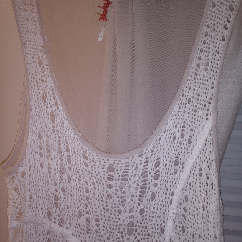 FREE PEOPLE LUSCIOUS LAGOON SLIP DRESS AHS VIOLET HARMON WHITE L